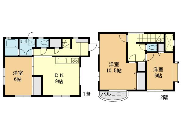 Floor plan. 19.3 million yen, 3DK, Land area 100.74 sq m , Building area 80.99 sq m
