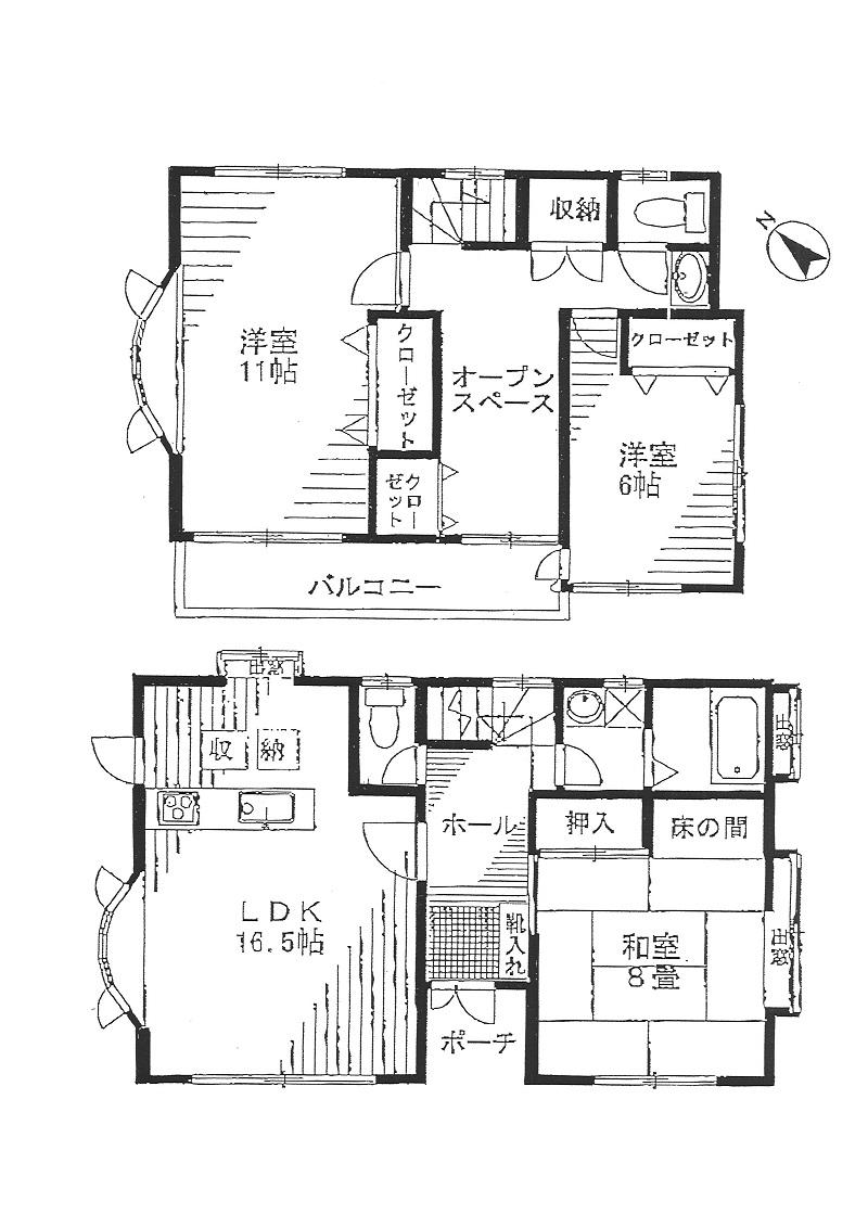 Floor plan. 32 million yen, 3LDK + S (storeroom), Land area 264.92 sq m , Building area 112.61 sq m