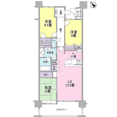 Floor plan. 3LD ・ K is the type of floor plan