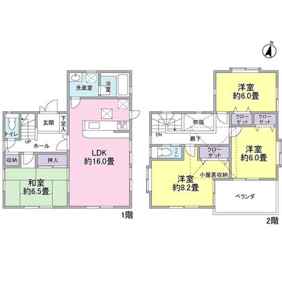 Floor plan. ■ Building area: 101.25 sq m / Type collected between 4LDK
