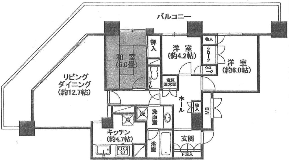 Floor plan. 3LDK, Price 45,800,000 yen, Occupied area 81.37 sq m , Balcony area 28.17 sq m