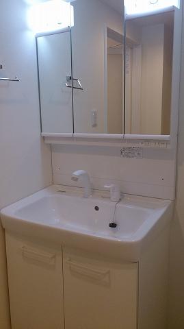 Wash basin, toilet. New interior renovated