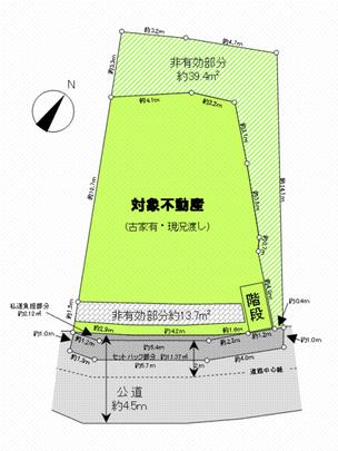 Compartment figure.  ■ Subject real estate, About from the front road 2.4m has become low. 