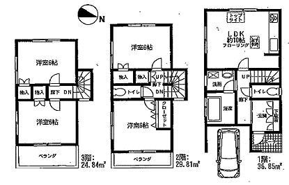 Floor plan. 27,800,000 yen, 4LDK, Land area 71.73 sq m , Building area 91.5 sq m