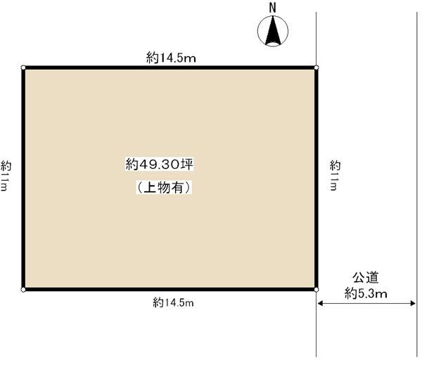 Compartment figure. Land price 14.8 million yen, Land area 163 sq m