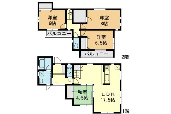 Floor plan. 39,958,000 yen, 4LDK + S (storeroom), Land area 141.25 sq m , Building area 100.19 sq m floor plan