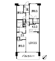 Floor: 3LDK + KS + N + WIC, the occupied area: 76.38 sq m, Price: 48,400,000 yen, now on sale