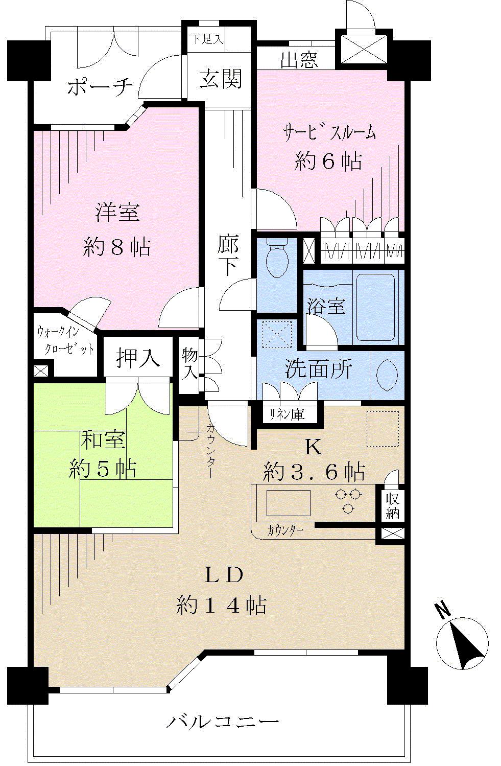 Floor plan. 2LDK + S (storeroom), Price 23.8 million yen, Occupied area 81.44 sq m , Balcony area 11.89 sq m