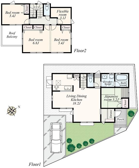 Floor plan. 500m to Nishiyokohamakokusaisogobyoin
