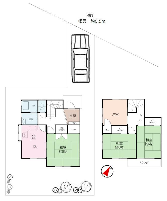 Floor plan. 22,800,000 yen, 4DK, Land area 97.33 sq m , Building area 79.49 sq m