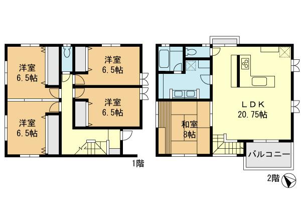 Other. Building plan example (2) Building price 23.5 million yen, Building area 127.11 sq m
