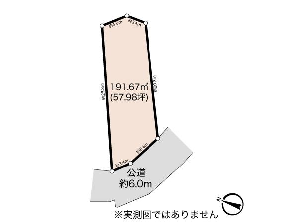 Compartment figure. Land price 28.8 million yen, Land area 191.67 sq m