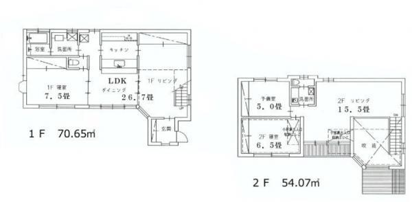 Floor plan. 120 million yen, 3LDK, Land area 177.67 sq m , Building area 149.92 sq m
