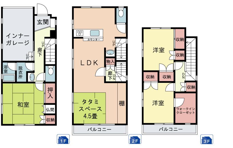 Floor plan. 19,800,000 yen, 3LDK, Land area 100.27 sq m , Building area 127.51 sq m