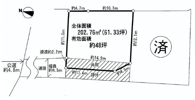 Compartment figure. Land price 27,800,000 yen, Land area 202.76 sq m