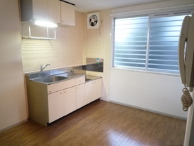 Kitchen. Bright kitchen next to a window