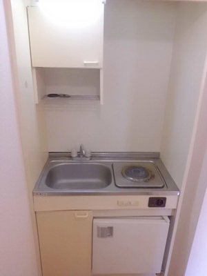 Kitchen. Enough kitchen space to living alone With a mini fridge