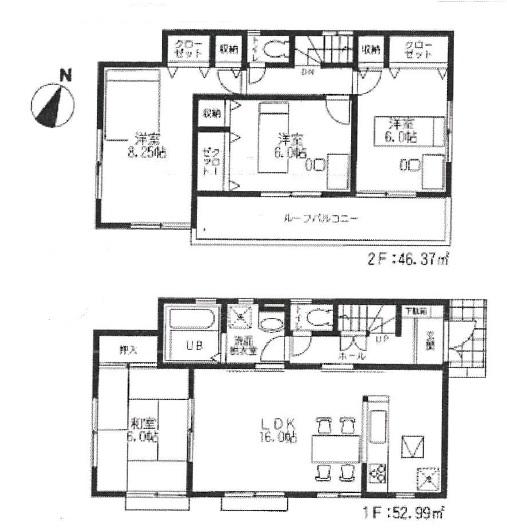 Floor plan. 36,800,000 yen, 4LDK, Land area 200.86 sq m , Building area 99.36 sq m