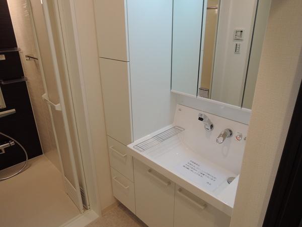 Wash basin, toilet. Interior