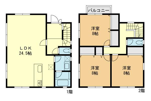 Floor plan. (40 Building), Price 50,800,000 yen, 3LDK, Land area 143.04 sq m , Building area 114.02 sq m