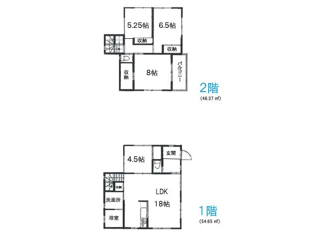 Building plan example (floor plan). Building plan example (Building 3) 4LDK, Land price 26,800,000 yen, Land area 127.22 sq m , Building price 37,800,000 yen, Building area 101.02 sq m