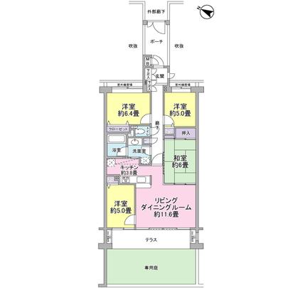 Floor plan. This floor plan type of 4LDK type