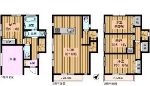 Floor plan. 31,800,000 yen, 2LDK + 2S (storeroom), Land area 60.14 sq m , Building area 108.05 sq m