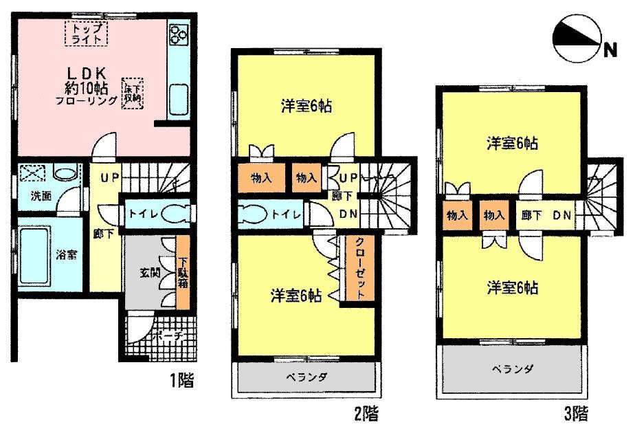 Floor plan. 27,800,000 yen, 4LDK, Land area 71.73 sq m , Building area 91.5 sq m floor plan