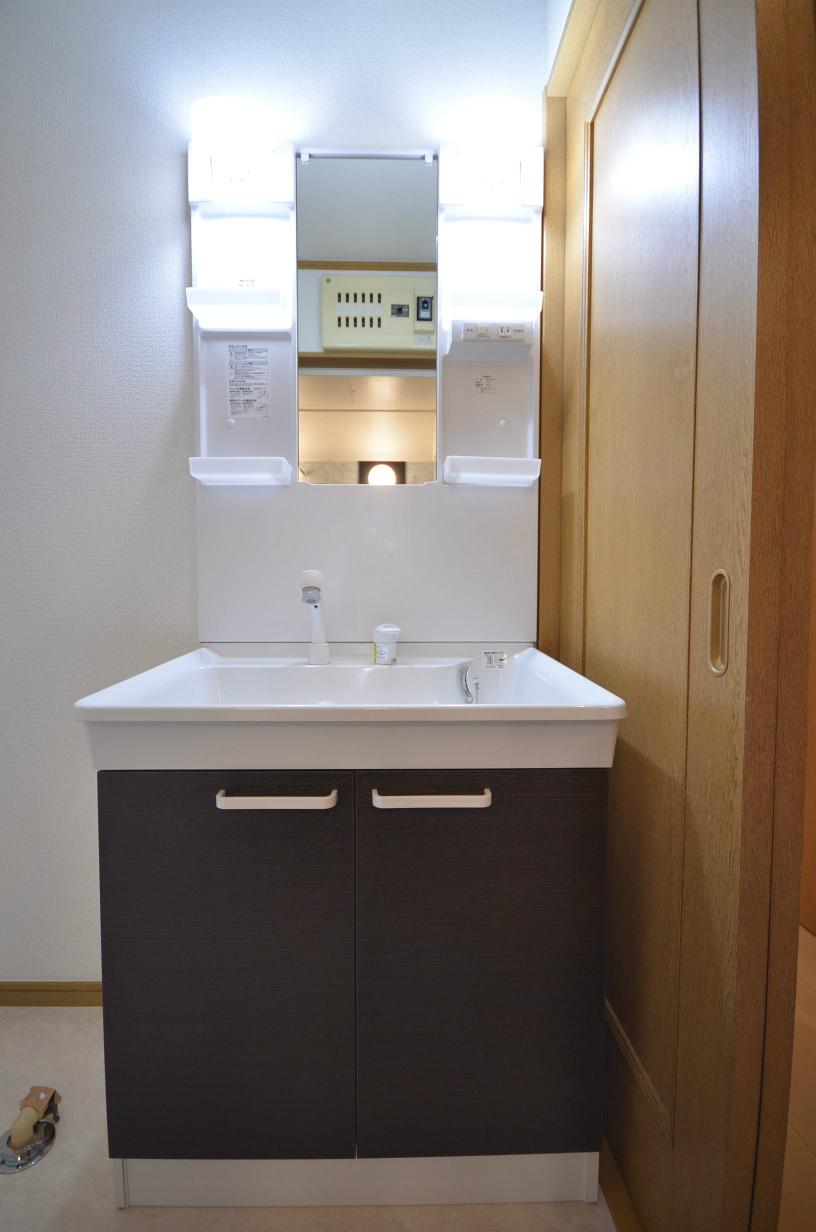 Wash basin, toilet. Bathroom vanity