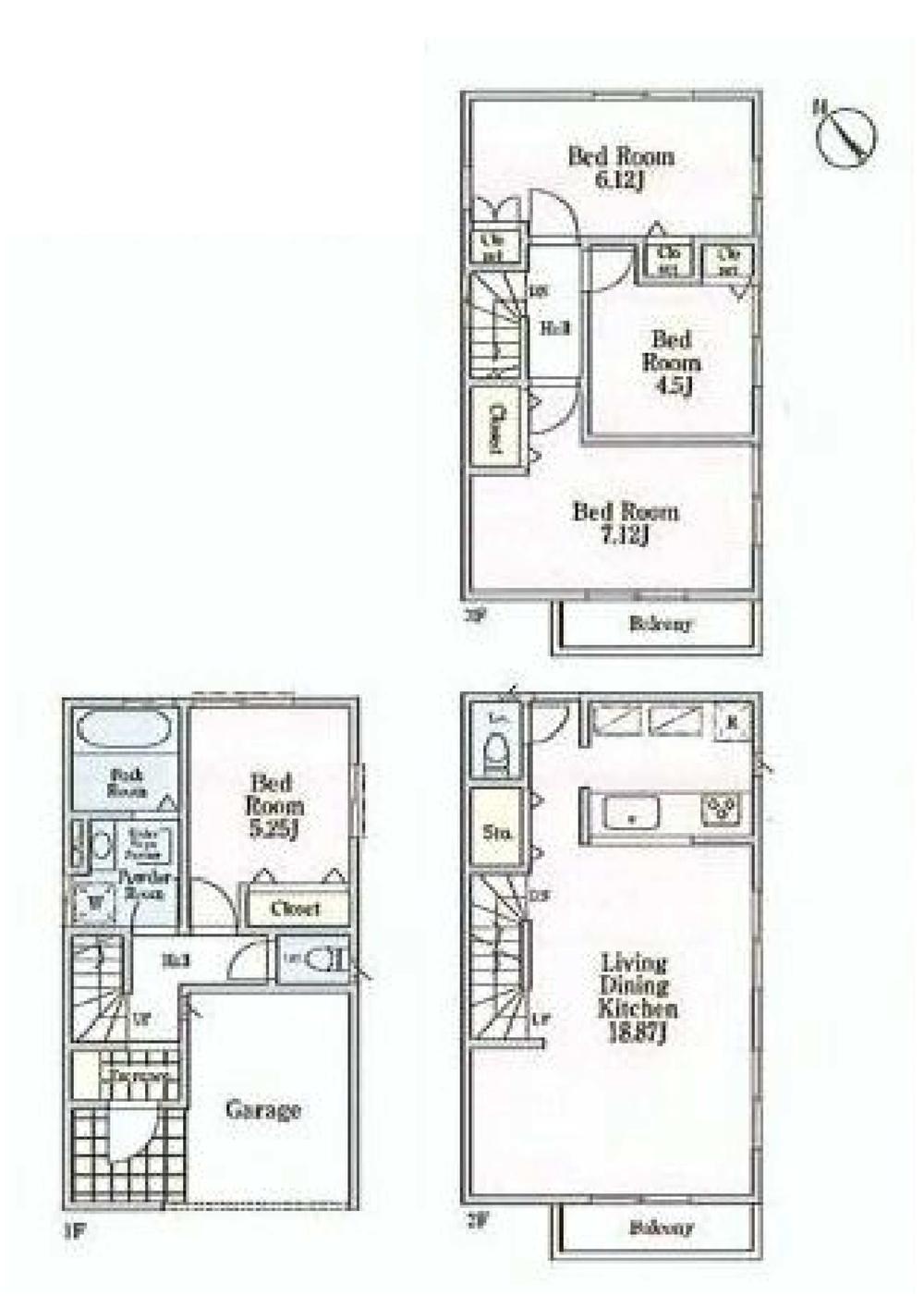 Floor plan. (4 Building), Price 39,800,000 yen, 4LDK, Land area 67.14 sq m , Building area 111.15 sq m