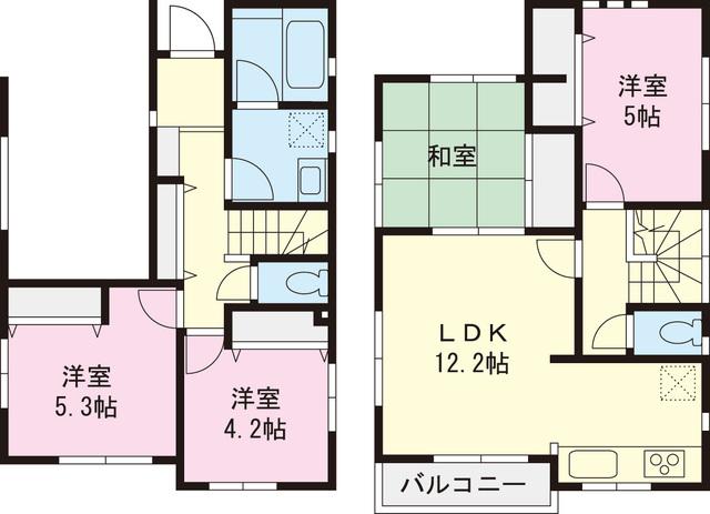 Floor plan. 26,800,000 yen, 4LDK, Land area 85.37 sq m , Building area 78.97 sq m
