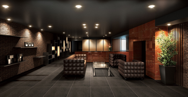 Shared facilities.  [Owner's Lounge] deeply, Calm slowly. Owner's Lounge. The corner connecting to the entrance hall, It has established the Owner's Lounge. Shine a soft indirect lighting, Setting a good sofa seating comfort. Please use the guest and the Talking and meeting. (Rendering CG)
