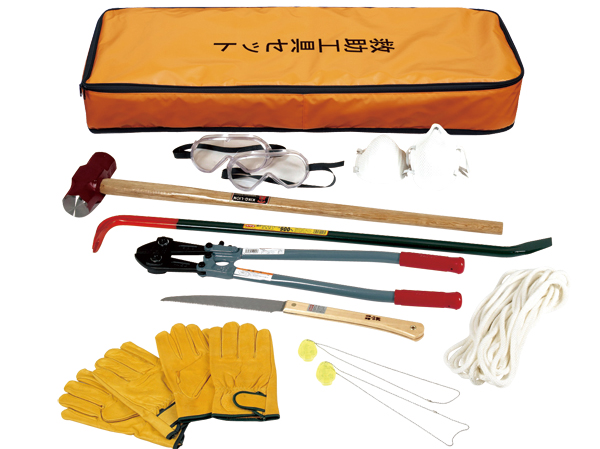 earthquake ・ Disaster-prevention measures.  [Knapsack tool set] rescue ・ Tool set to play an effective role in relief efforts. It is easy to carry knapsack.  ※ 4 sets (same specifications)