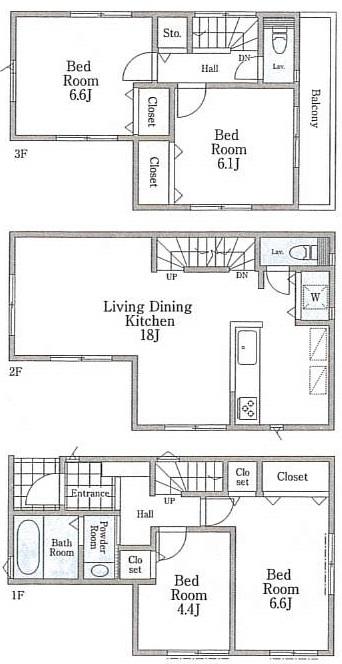Floor plan. (10 Building), Price 37,800,000 yen, 4LDK, Land area 73.38 sq m , Building area 99.15 sq m