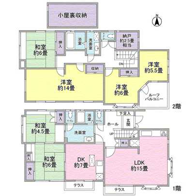 Floor plan. 5LDK + is a floor plan of the DK type + storeroom