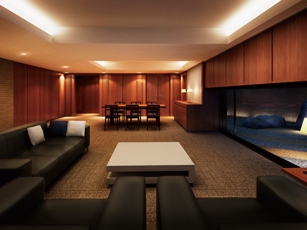 Shared facilities.  [Lounge Rendering] Lounge with patio glimpse is, Creating a space that is calm. It was accented with niche of granite, It is a space reminiscent of the hotel's lounge.