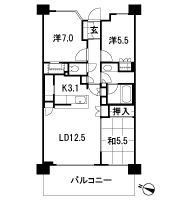 Floor: 3LDK + WIC, the occupied area: 75.54 sq m, price: 48 million yen, currently on sale
