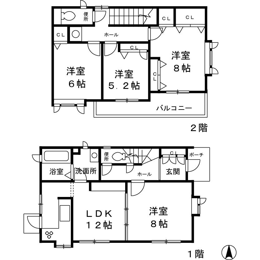 Floor plan. 19,800,000 yen, 4LDK, Land area 111.5 sq m , Building area 97.99 sq m