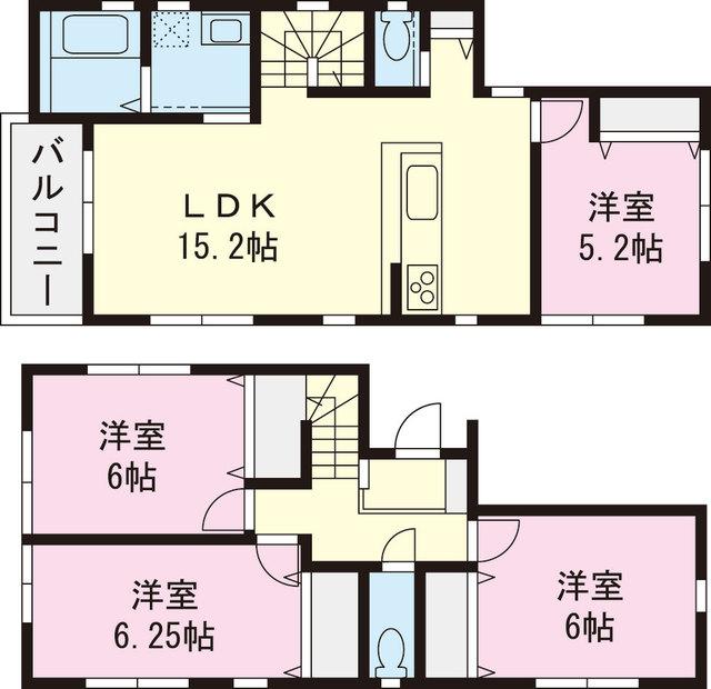 Floor plan. 32,958,000 yen, 4LDK, Land area 107.25 sq m , Building area 90.49 sq m