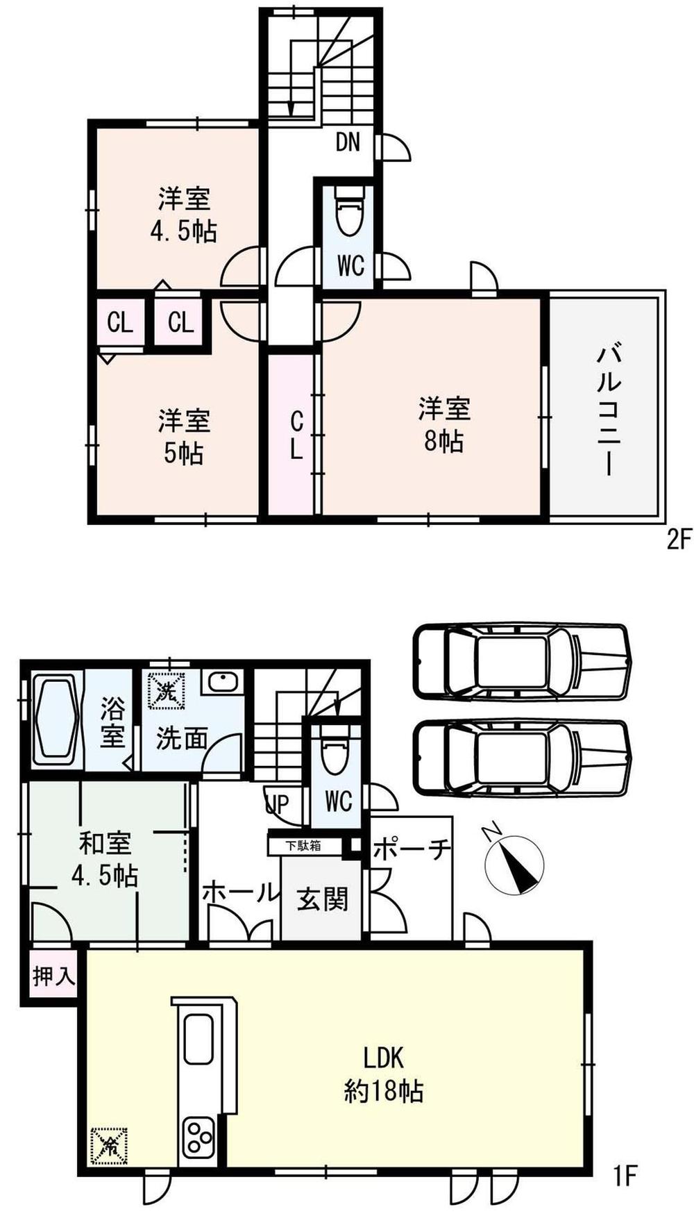Floor plan. 38,900,000 yen, 4LDK, Land area 125.07 sq m , Building area 99.68 sq m