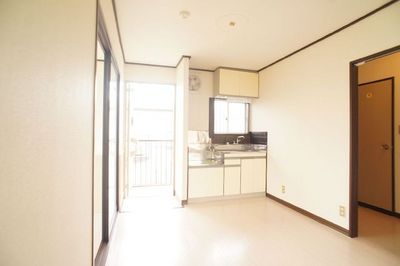 Kitchen. There is a window is light and airy in the kitchen