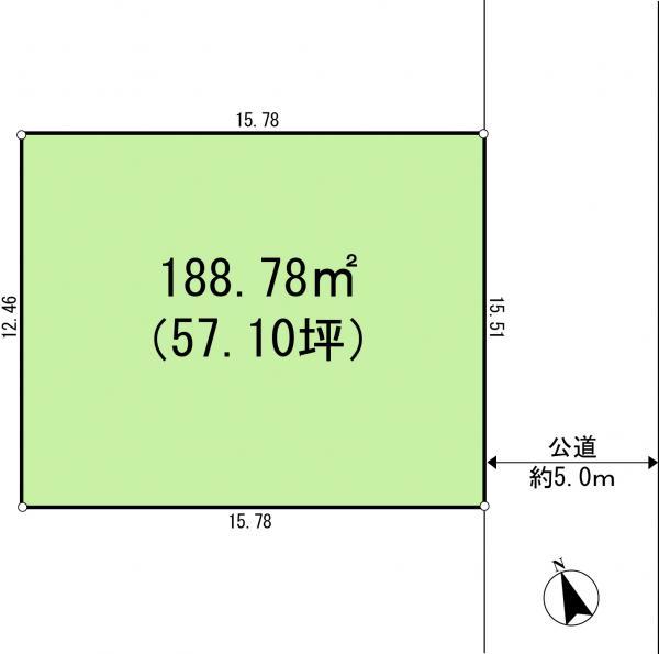 Compartment figure. Land price 37,800,000 yen, Land area 188.78 sq m