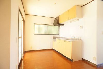 Kitchen. It is light and airy there is a window in the kitchen