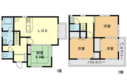 Floor plan. 27,800,000 yen, 4LDK, Land area 176.92 sq m , Building area 107.62 sq m