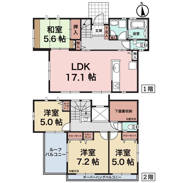 Floor plan. 41,800,000 yen, 4LDK, Land area 118.06 sq m , Building area 112.42 sq m