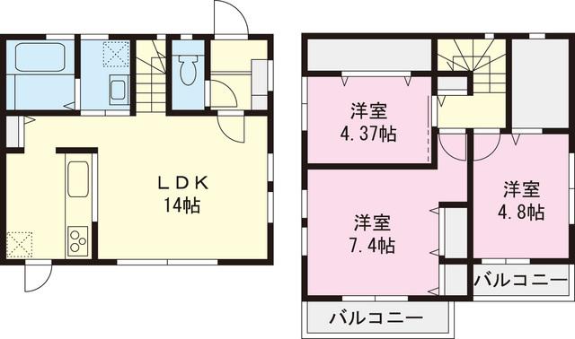 Floor plan. 27.5 million yen, 3LDK, Land area 84.04 sq m , Building area 67.73 sq m