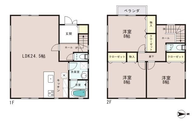 Floor plan. 50,800,000 yen, 3LDK, Land area 143.04 sq m , Building area 114.02 sq m floor plan