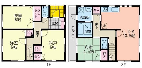 Floor plan. (5 Building), Price 32,800,000 yen, 3LDK+S, Land area 79.98 sq m , Building area 88.29 sq m