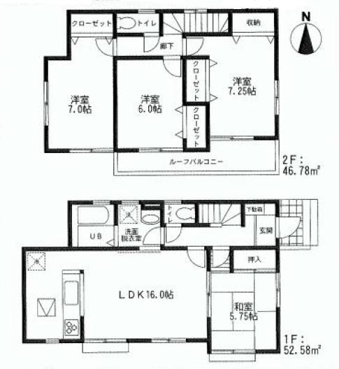 Floor plan. 31,800,000 yen, 4LDK, Land area 156 sq m , Building area 99.36 sq m