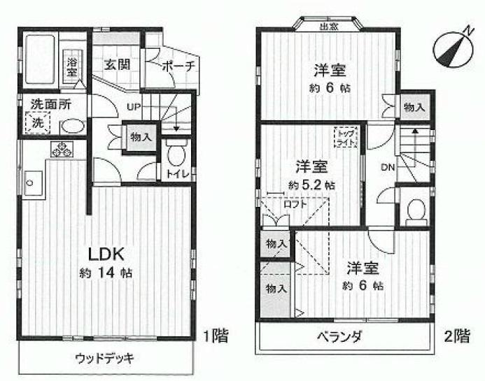 Floor plan. 26,800,000 yen, 3LDK, Land area 66.35 sq m , Building area 76.42 sq m